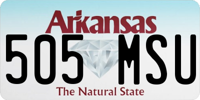 AR license plate 505MSU