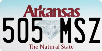 AR license plate 505MSZ
