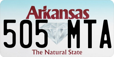 AR license plate 505MTA
