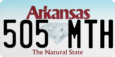AR license plate 505MTH