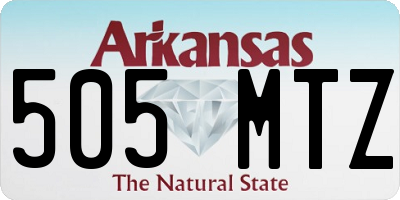 AR license plate 505MTZ