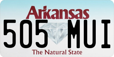 AR license plate 505MUI