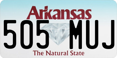 AR license plate 505MUJ