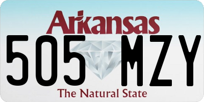 AR license plate 505MZY