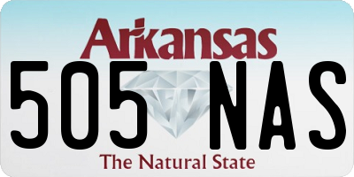 AR license plate 505NAS