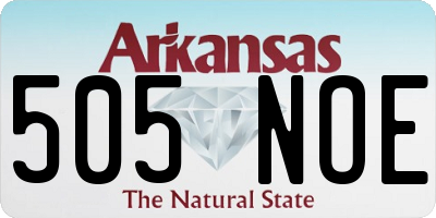 AR license plate 505NOE