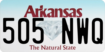 AR license plate 505NWQ