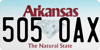 AR license plate 505OAX
