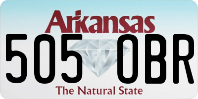AR license plate 505OBR