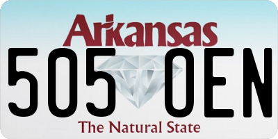 AR license plate 505OEN