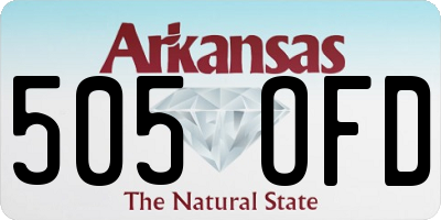 AR license plate 505OFD