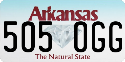 AR license plate 505OGG