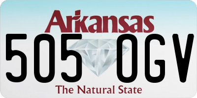 AR license plate 505OGV