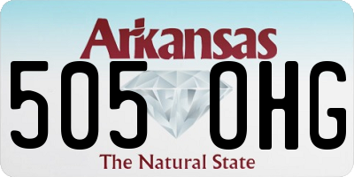 AR license plate 505OHG