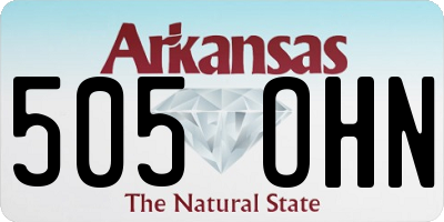 AR license plate 505OHN