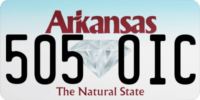 AR license plate 505OIC