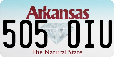 AR license plate 505OIU