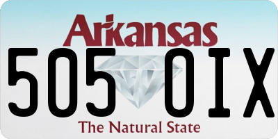 AR license plate 505OIX