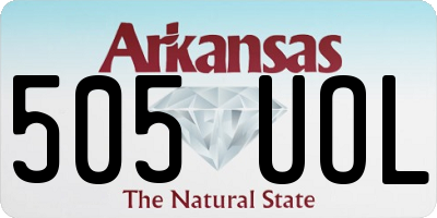 AR license plate 505UOL