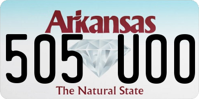 AR license plate 505UOO