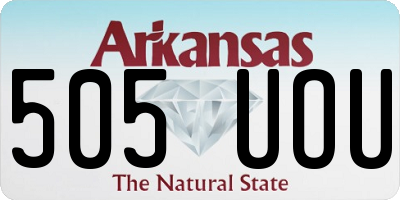 AR license plate 505UOU