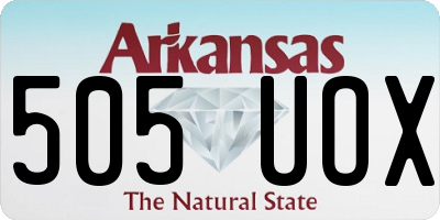 AR license plate 505UOX