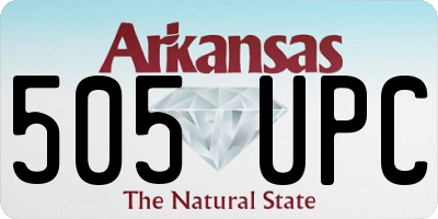 AR license plate 505UPC