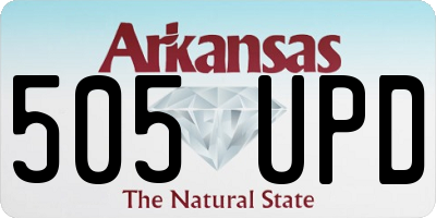 AR license plate 505UPD