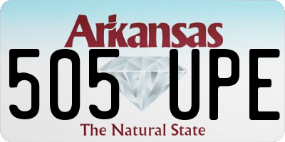 AR license plate 505UPE