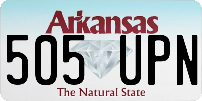 AR license plate 505UPN
