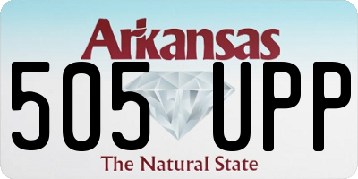 AR license plate 505UPP