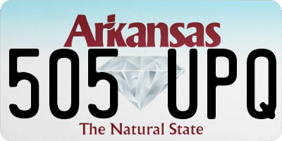 AR license plate 505UPQ