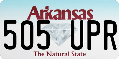 AR license plate 505UPR