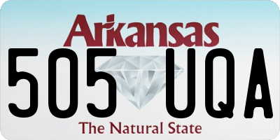AR license plate 505UQA