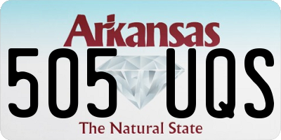 AR license plate 505UQS