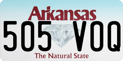 AR license plate 505VOQ