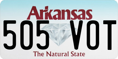 AR license plate 505VOT