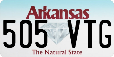 AR license plate 505VTG