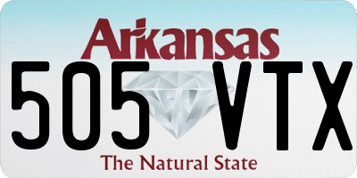 AR license plate 505VTX