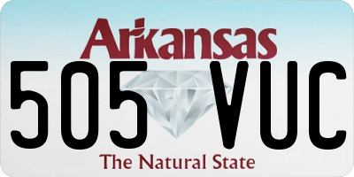 AR license plate 505VUC