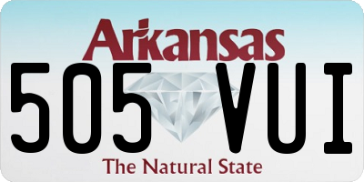 AR license plate 505VUI