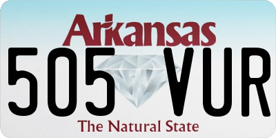 AR license plate 505VUR