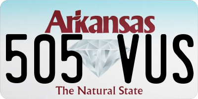 AR license plate 505VUS