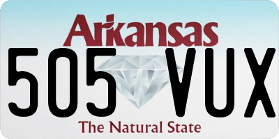 AR license plate 505VUX