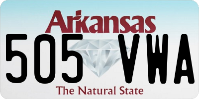 AR license plate 505VWA