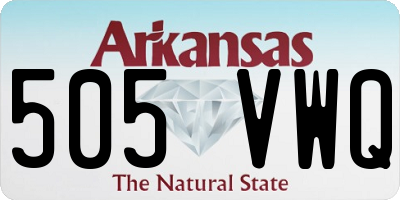 AR license plate 505VWQ