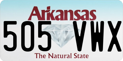 AR license plate 505VWX