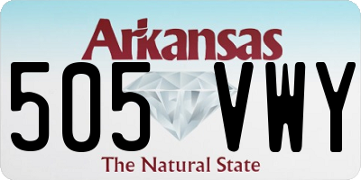 AR license plate 505VWY