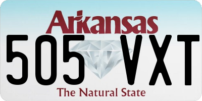 AR license plate 505VXT