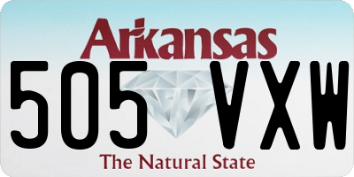 AR license plate 505VXW